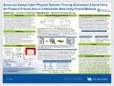 Control systems require reliable and safe operation of critical infrastructure. They are cyber-physical systems (CPSs) that combine computational and networking capabilities, which increases the threat of cyberattacks on the physical process. Cyberattacks can compromise the control system and force the physical process into an undesirable state.&nbsp; The goal of this research is to formally prove that mission-critical physical processes will never reach an undesirable state due to a cyber attack.